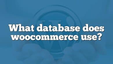 What database does woocommerce use?