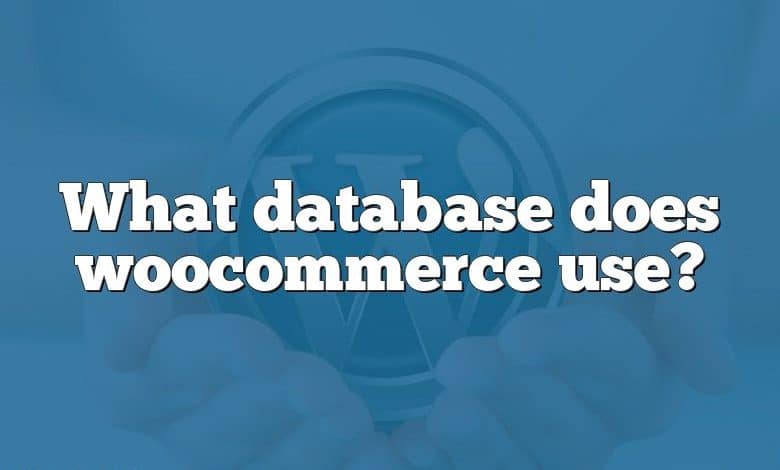 What database does woocommerce use?