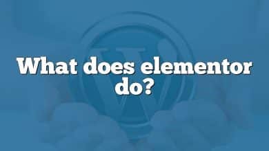 What does elementor do?