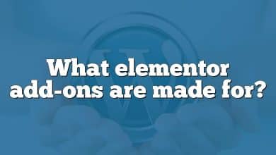 What elementor add-ons are made for?