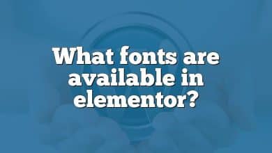 What fonts are available in elementor?