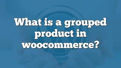 What is a grouped product in woocommerce?