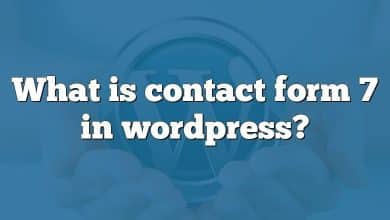 What is contact form 7 in wordpress?