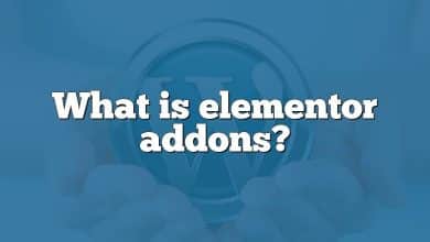 What is elementor addons?