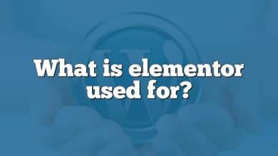 What is elementor used for?