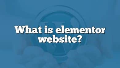 What is elementor website?