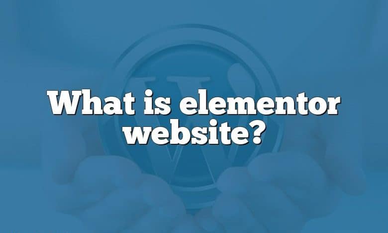 What is elementor website?