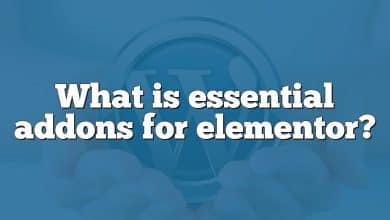 What is essential addons for elementor?