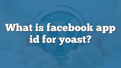 What is facebook app id for yoast?