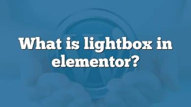 What is lightbox in elementor?