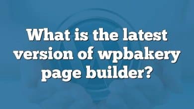 What is the latest version of wpbakery page builder?