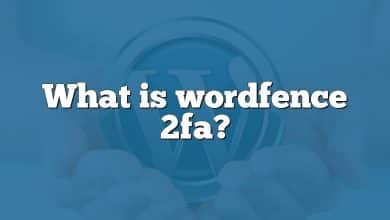 What is wordfence 2fa?