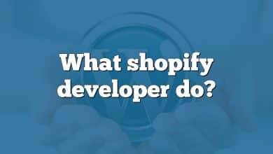 What shopify developer do?