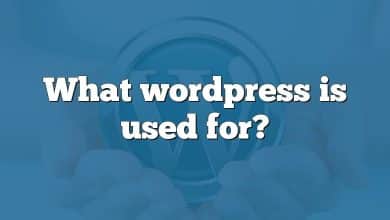 What wordpress is used for?