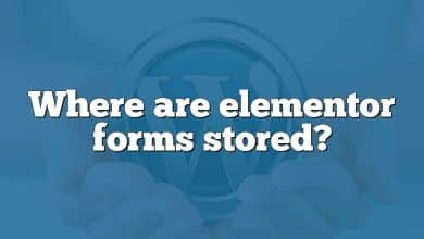 Where are elementor forms stored?