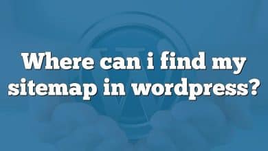 Where can i find my sitemap in wordpress?