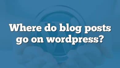 Where do blog posts go on wordpress?