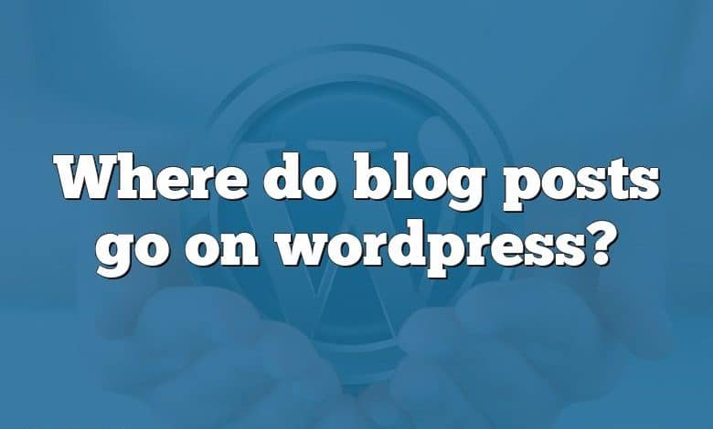 Where do blog posts go on wordpress?