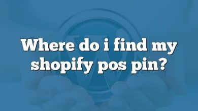 Where do i find my shopify pos pin?