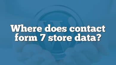 Where does contact form 7 store data?