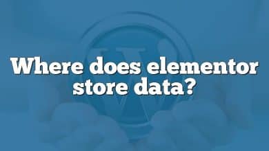 Where does elementor store data?