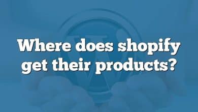 Where does shopify get their products?