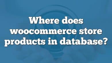 Where does woocommerce store products in database?