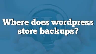 Where does wordpress store backups?