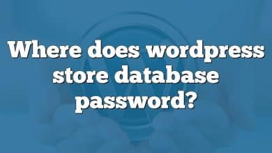 Where does wordpress store database password?