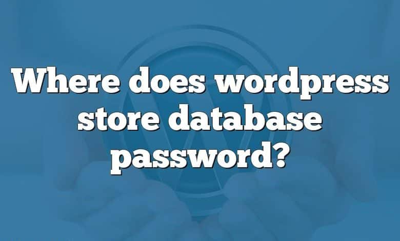 Where does wordpress store database password?