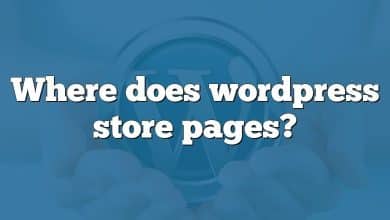 Where does wordpress store pages?