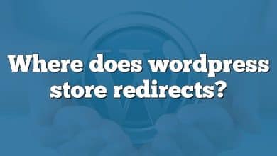 Where does wordpress store redirects?