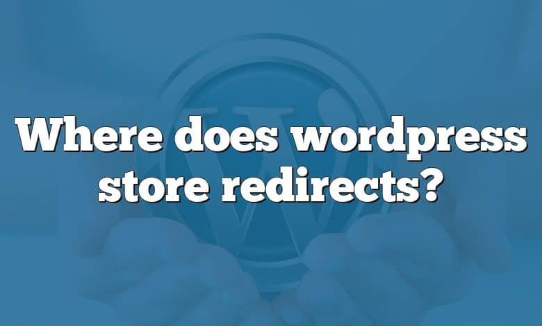 Where does wordpress store redirects?