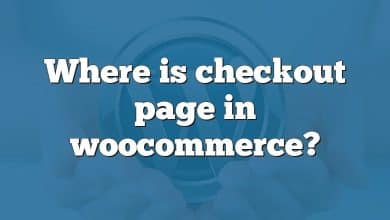 Where is checkout page in woocommerce?