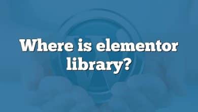 Where is elementor library?