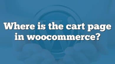 Where is the cart page in woocommerce?