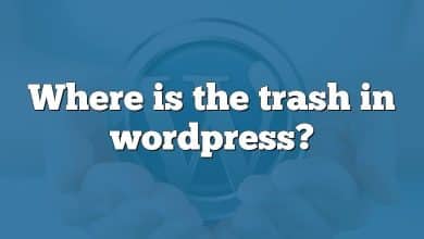 Where is the trash in wordpress?