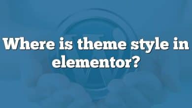 Where is theme style in elementor?