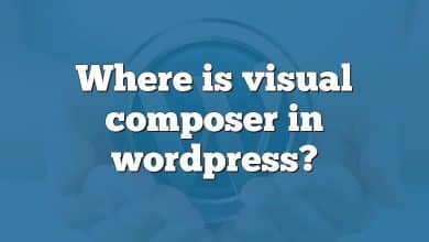 Where is visual composer in wordpress?