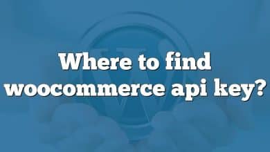 Where to find woocommerce api key?