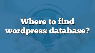 Where to find wordpress database?