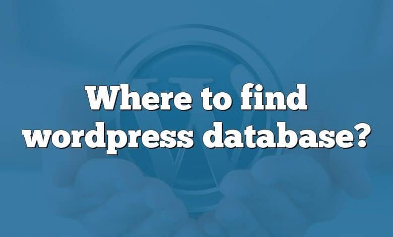 Where to find wordpress database?