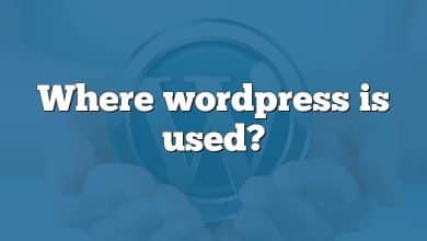 Where wordpress is used?