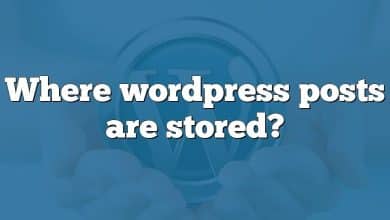 Where wordpress posts are stored?