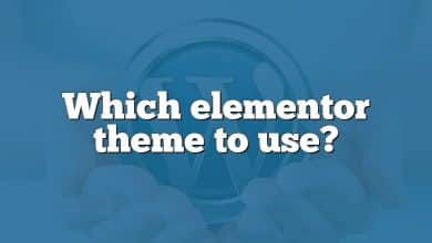 Which elementor theme to use?