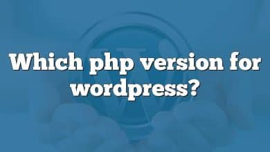 Which php version for wordpress?