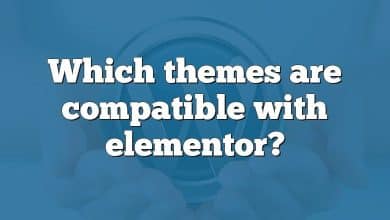 Which themes are compatible with elementor?