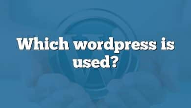 Which wordpress is used?