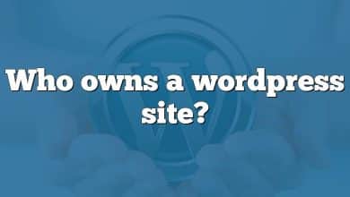 Who owns a wordpress site?