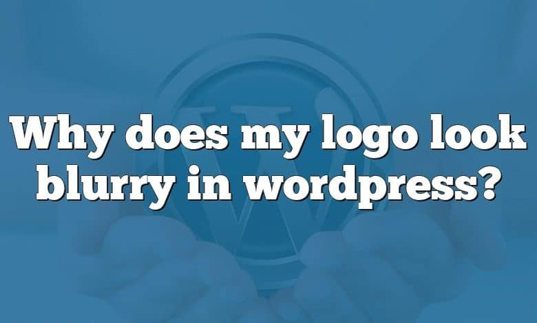 Why does my logo look blurry in wordpress?